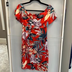Off the Shoulder Floral Dress Size Medium